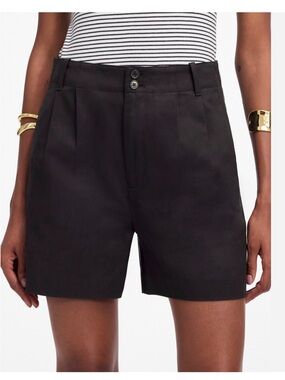 Madewell Shorts Drapey Twill Black Size 00/XXS NWOT